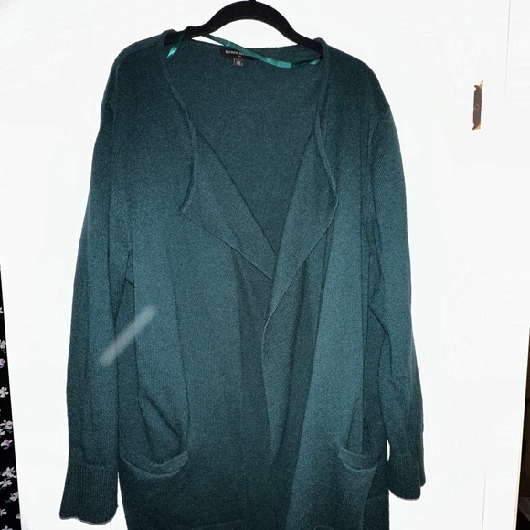 Banana Republic Turquoise Waterfall Cardigan Sweater XL with Pockets - Picture 1 of 7